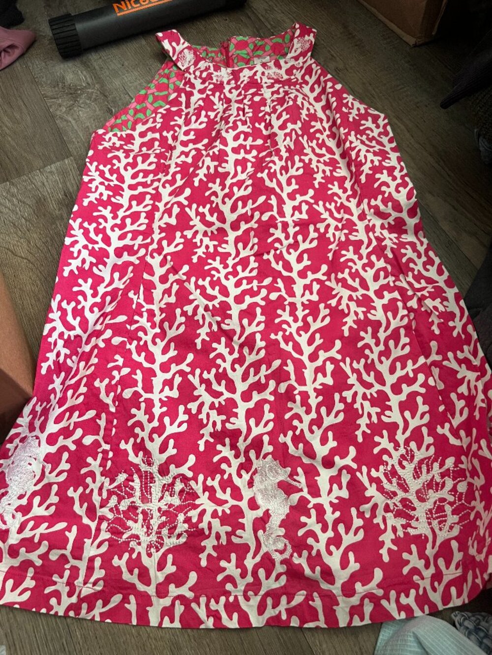Dizzy Lizzie pink and white dress size L
